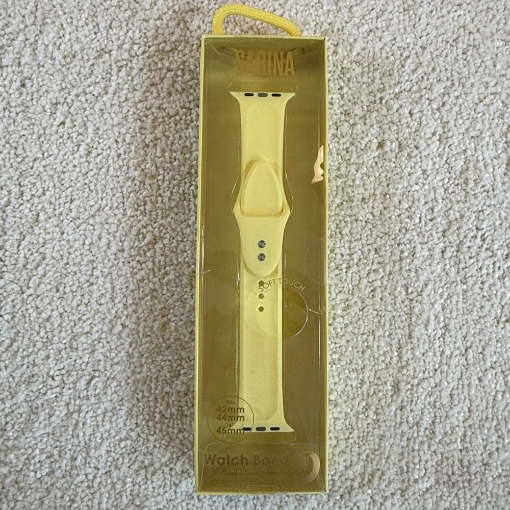 Sarina Watch Band for Apple Watch Series 1-7 Yellow 42mm 44mm 45mm NewAdjustable